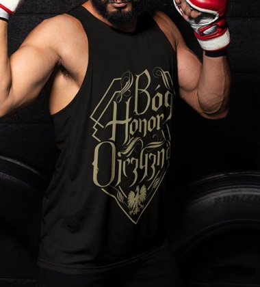 tank-top B-H-O PIASKOWY NAPIS